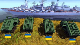 Ukrainian HIMARS MLRS destroyed a military warship | MOWAS2 BATTLE