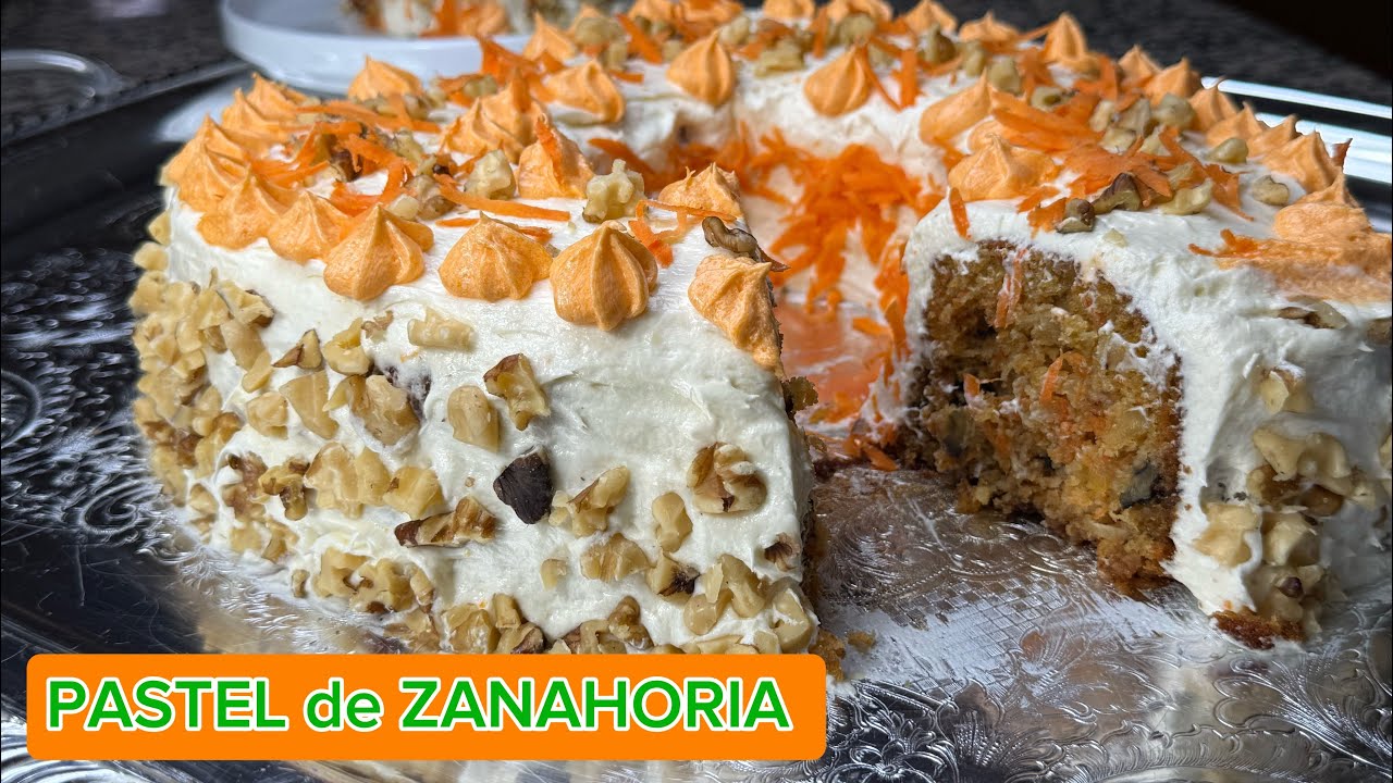 🔥PASTEL de ZANAHORIA 🥕 GLACADO de QUESO CREMA 😋