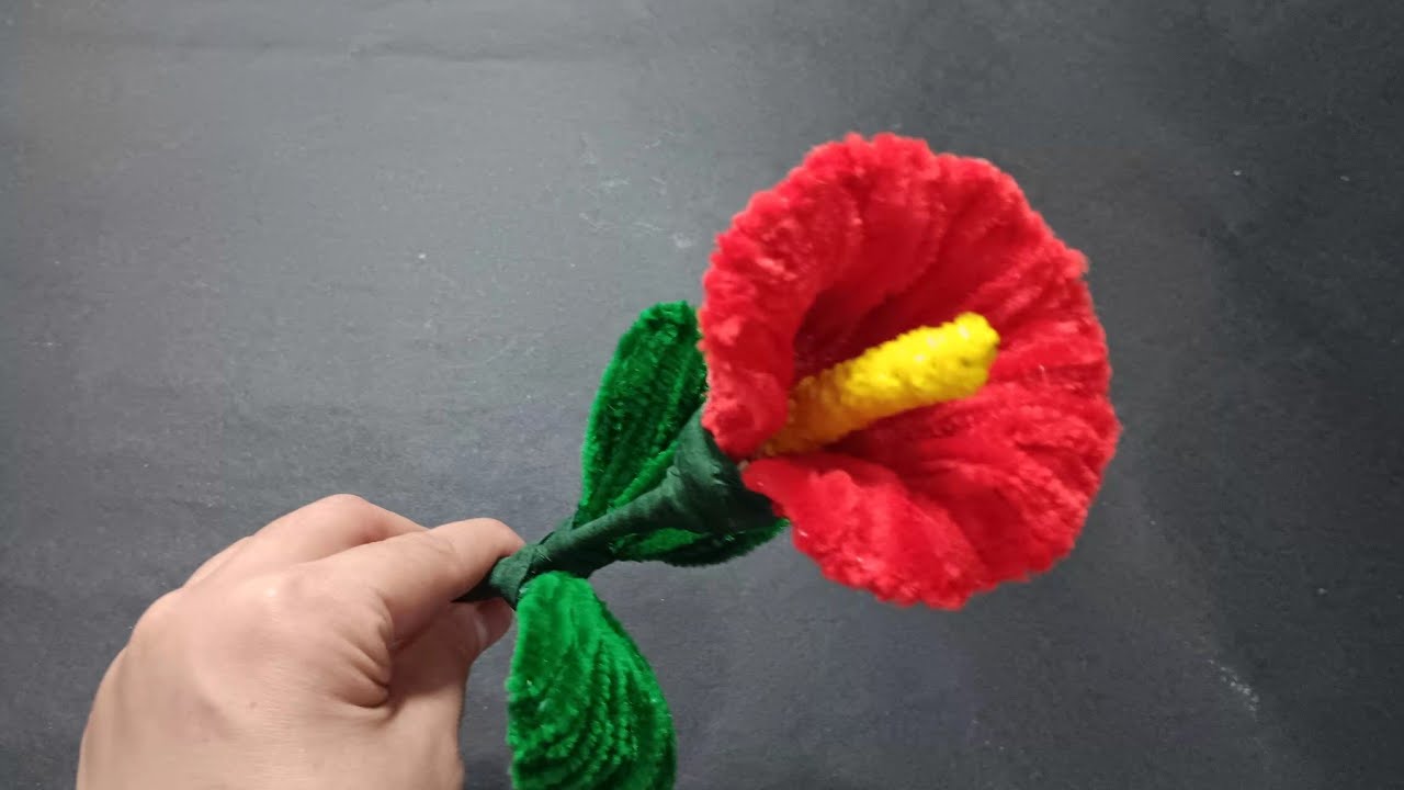 DIY || HOW TO MAKE AN ANTHURIUM FLOWER USING PIPE CLEANER 