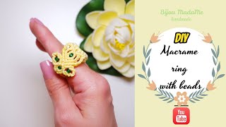 DIY macrame ring | Macrame ring tutorial | DIY macrame jewelry