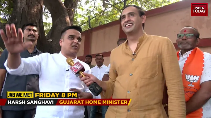 Gujarat Home Minister Harsh Sanghavi On The Street...