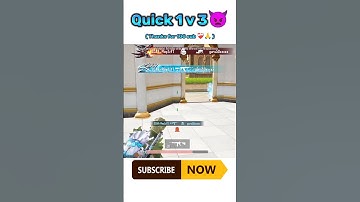 quick 1 v 3 👿 subscribe for more #shorts #ytshorts #tranding #shortvideo #ytviral #pubgmobile