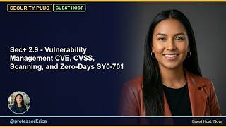 Sec+ 2.9 - Vulnerability Management CVE, CVSS, Scanning, and Zero-Days SY0-701