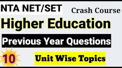 NTA NET/SET सेट Higher Education Previous Year Question !!  Part 10 !! Past Year Questions !!