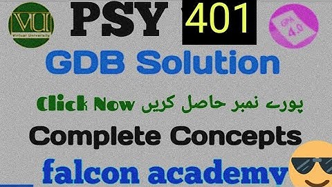 PSY401 GDB Solution 2024|PSY401 GDB Solution Fall 2023|PSY401 GDB Solution