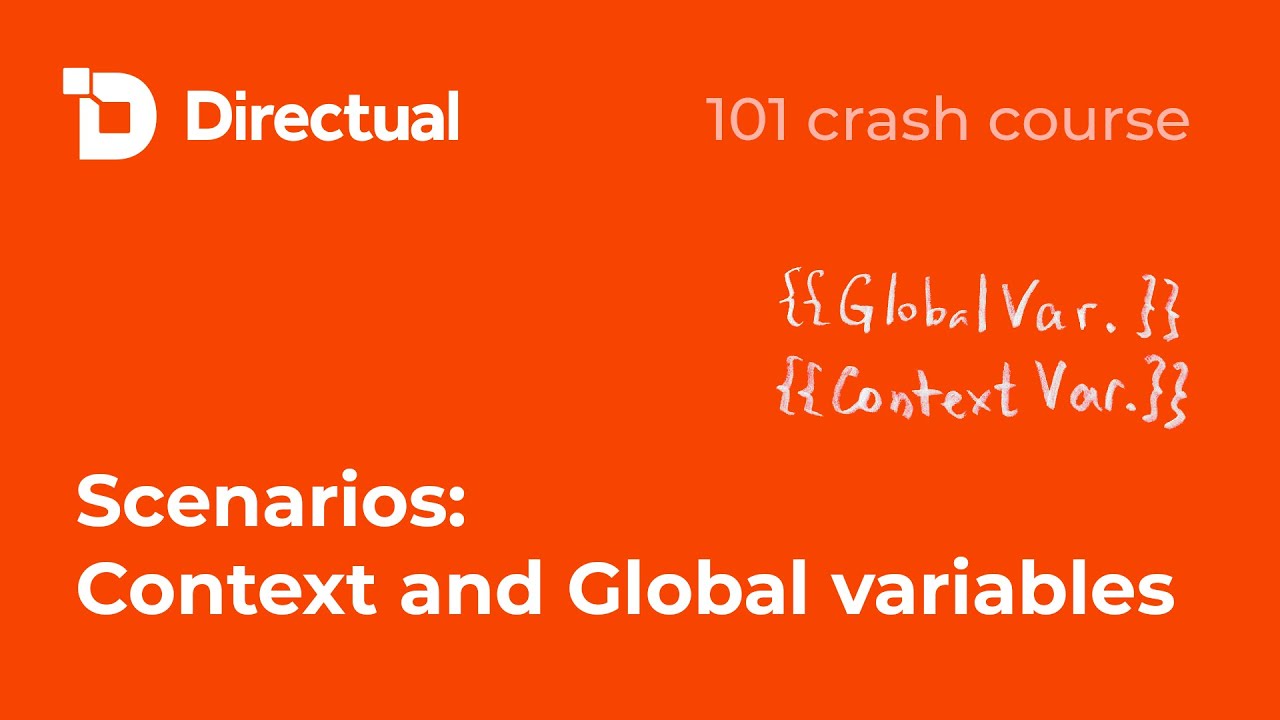 101 crash course | Scenarios: Context and Global Variables - YouTube
