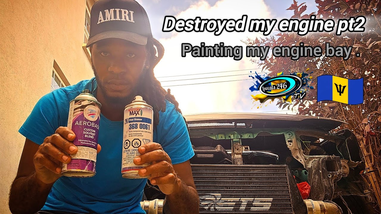 Part 2 Turbo engine destroyed painting my Mitsubishi lancer my engine ...