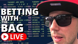 Sports Betting LIVE | Betting With The Bag | March 29, 2021 | NHL | NBA | Elite 8