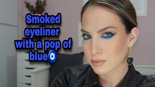 Σβησμένο eyeliner με μπλε λεπτομέρειες | Filio Sarantinou