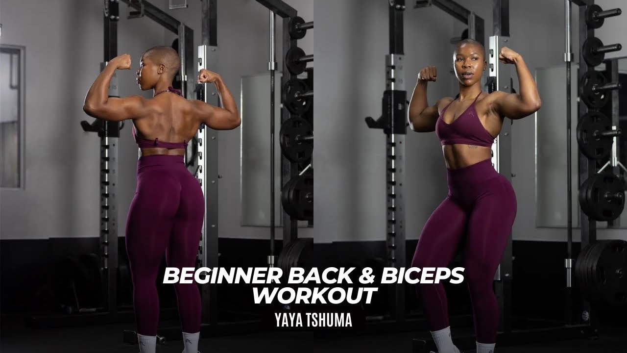 BEGINNER BACK + BICEPS WORKOUT  the only back workout you need! 