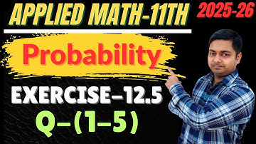 Conditional Probability, Ex-12.5(1-5), #maths Applied Maths Ml Agarwal Class-11th@sushantclasses6634