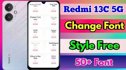 how to change font style in redmi 13c 5g | redmi 13c 5g font style change