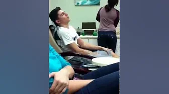 max gets a pedicure