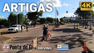 ARTIGAS 4K [desde la FRONTERA con BRASIL] Toda la tranquilidad de sus calles #driving 2024 -URUGUAY