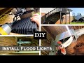 Installing Amazon Outdoor Flood Lights on Deck - USTELLAR 80W LED IP66 Waterproof