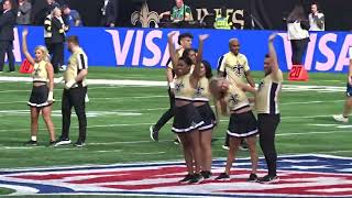 Saints Cheer Krewe Cheerleaders Pre-Kick-off routine, Spurs Stadium, 2 October 2022.