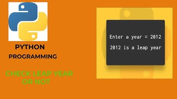 Python Program to Check Leap Year | Python Tutorial
