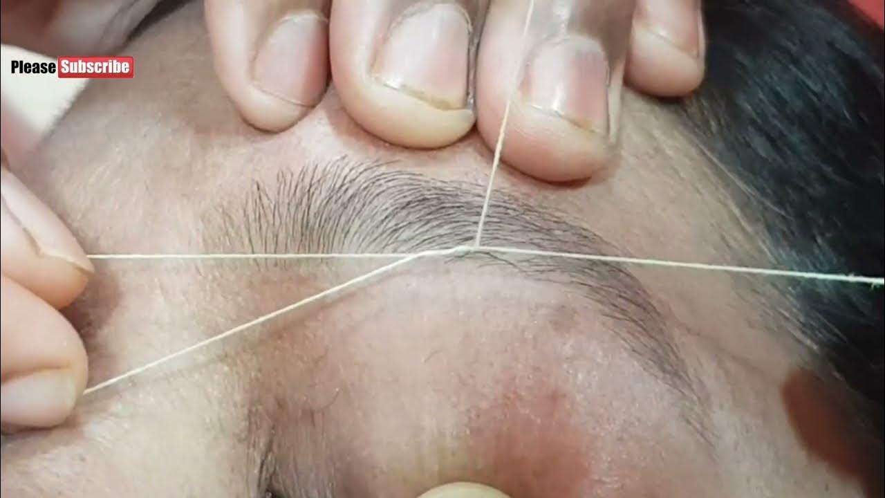 eyebrow threading kaise kare/ threading eyebrow//eyebrow threading