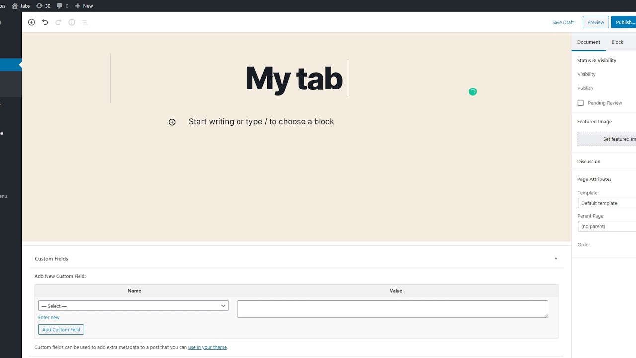 How to create tabs for WordPress site? YouTube