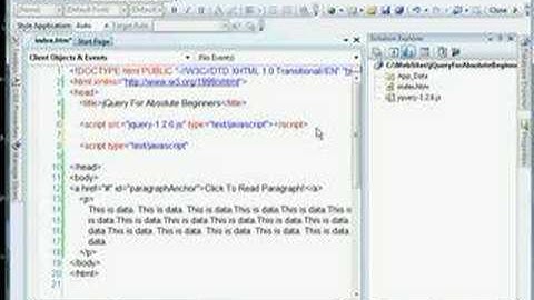 jQuery For Absolute Beginners