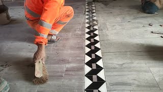Installation of a three-dimensional door sill decoration (installing the salon threshold in detail)