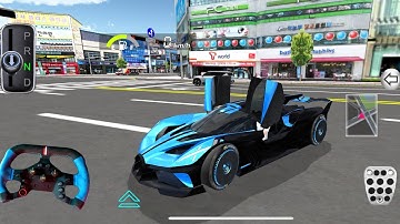 New Blue Bugatti W16 For Parking - 3d Driving Class android game play || Car Game #gameplay #cargame