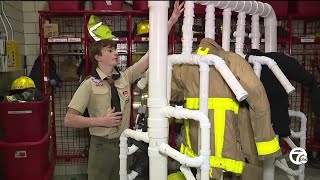 Young Change Maker: Local Boy Scout builds custom dryer for Roseville Fire Department's gear