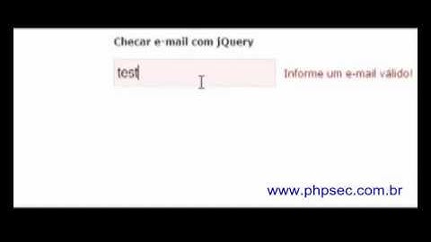 Validar Email com Jquery