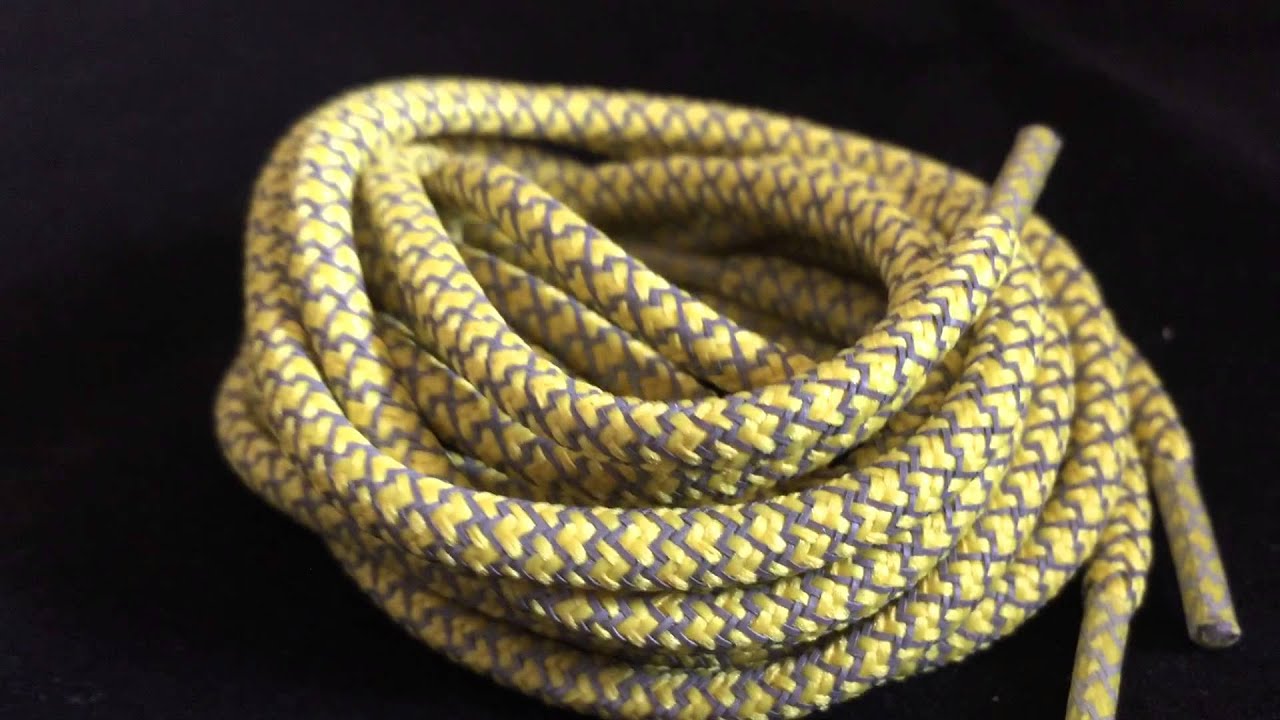 A Closer Look - 3M Reflective Rope Yellow Shoelaces by Slickieslace