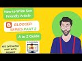SEO Post Kaise Likhe Blogger Par | Article Generator Prompt + Full Guide