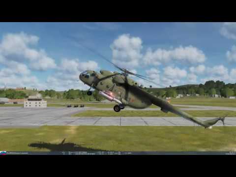 DCS Ми-8 авторотация с полной загрузкой.