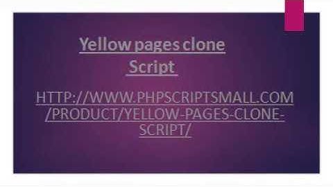 Yellow Pages Online Directory Script | PHP Scripts Mall