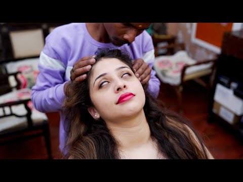 Master Cracker Relaxing Moxa Head Massage ASMR   Indian Massage