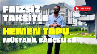 KREDİ, FAİZ, ENFLASYON DERDİ OLMADAN VADE FARKSIZ 2 MİLYON PEŞİN SIFIR 2+1 MÜSTAKİL BAHÇELİ TL EV !