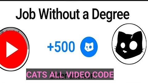 Cats Video code new | job Without a degree | cats today code | cats all video code #cats #catscode