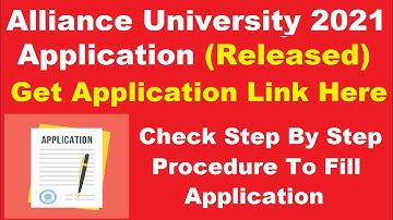 Alliance University 2021 MBA Application (Started) -How to Fill Alliance University Application Form