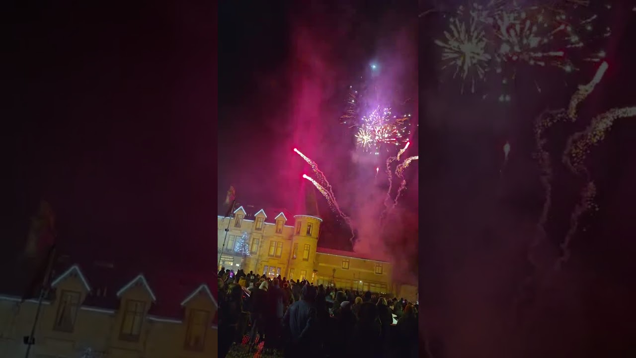 Happy New Year 2026 world's one the best fireworks in UK's highest spot, Aviemore, Scotland