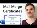 How to Mail Merge Certificates - Office 365