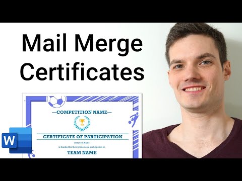 How to Mail Merge Certificates - Office 365