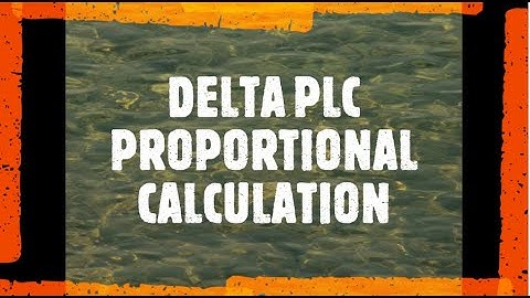 DELTA PLC PROPORTIONAL CALCULATION for 16 bit instruction (occupies 4 consecutive devices):