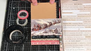 4. How to create a quick collage for the Junk Journal Christmas Cards @ScrapTimeVideos