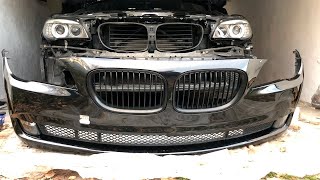 Как снять передний бампер и фару BMW F02