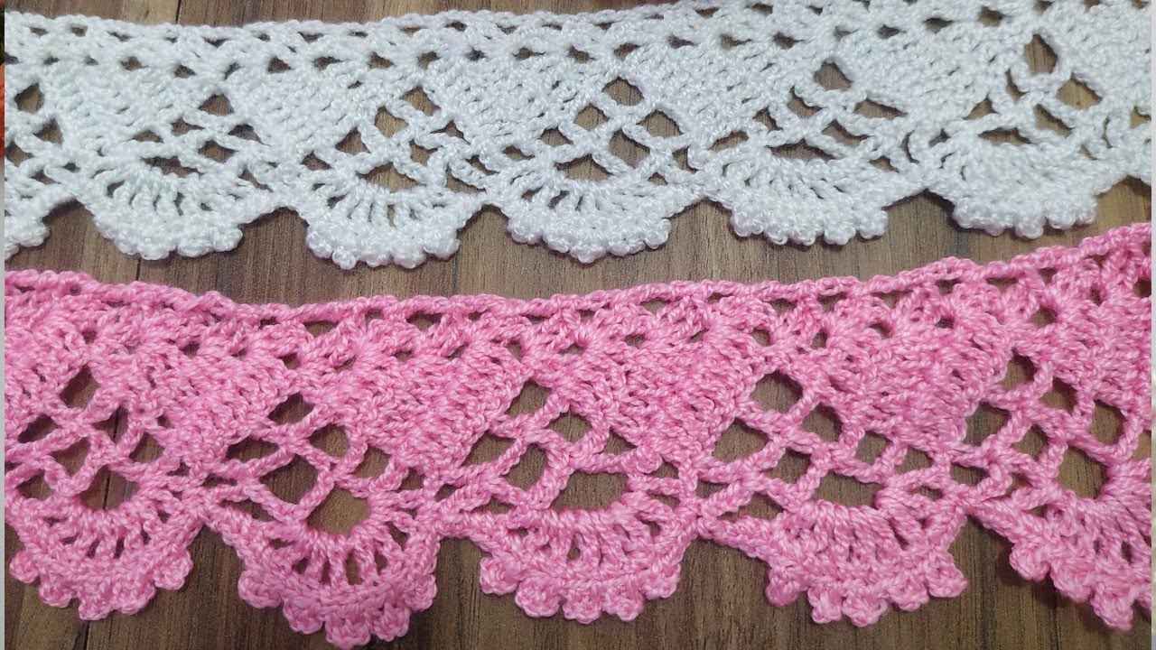 Barrado de crochê para aplicaçâo