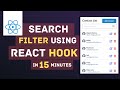 Build React Search Filter with React Hooks | ReactJS Search Bar | React Tutorials for Beginners