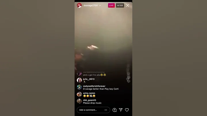 D savage on ig live