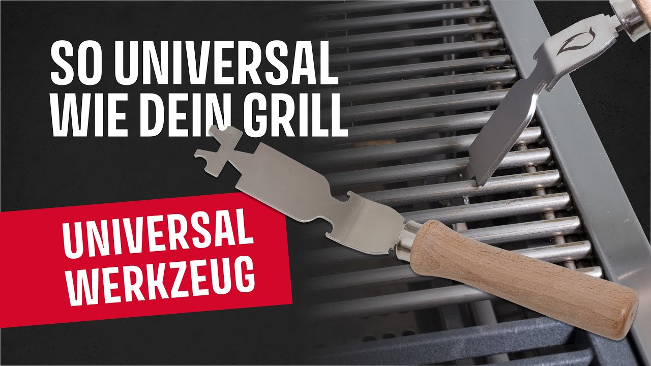 FireTool Grillwerkzeug – 5-in-1: Rostheber, Ascheschaufel, Flaschenöffner, Schaber, Schürhaken (USA)