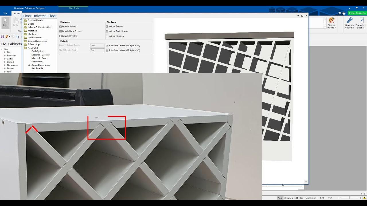 Designing a Diagonal Wine Rack Using the Universal Grid YouTube