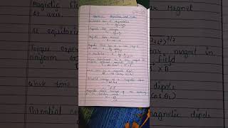 magnetism and matter  chapter 5 class 12 Physics formula sheet #mindmap #trending #shortsfeed