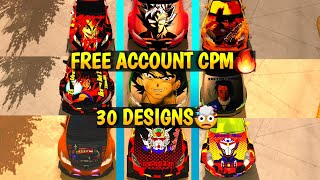 FREE ACC CPM🔥 30 DESIGNS🤯, 500K COINS AND 50M MONEY😱 | RehansClips
