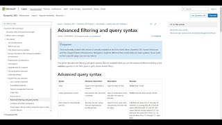 How to use advance filters in D365 finance and operations